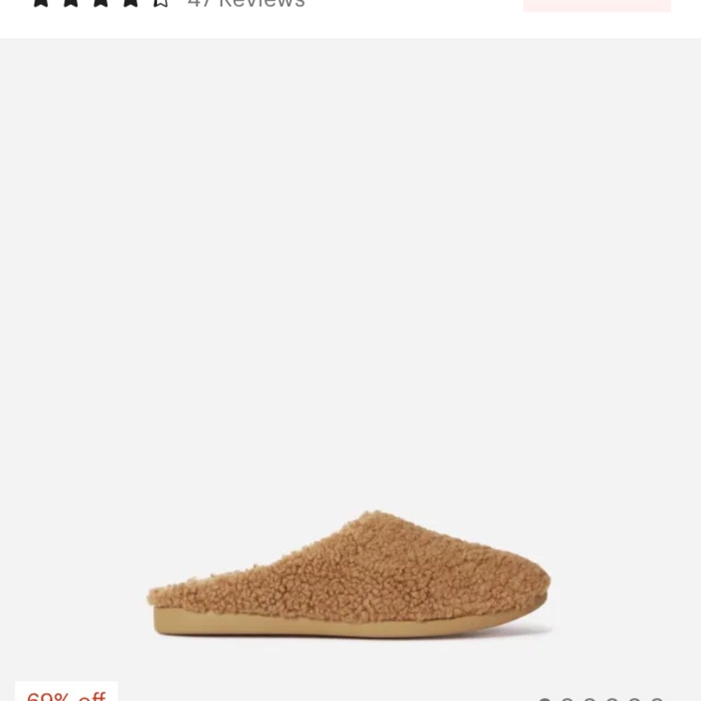 Everlane teddy slippers size 7